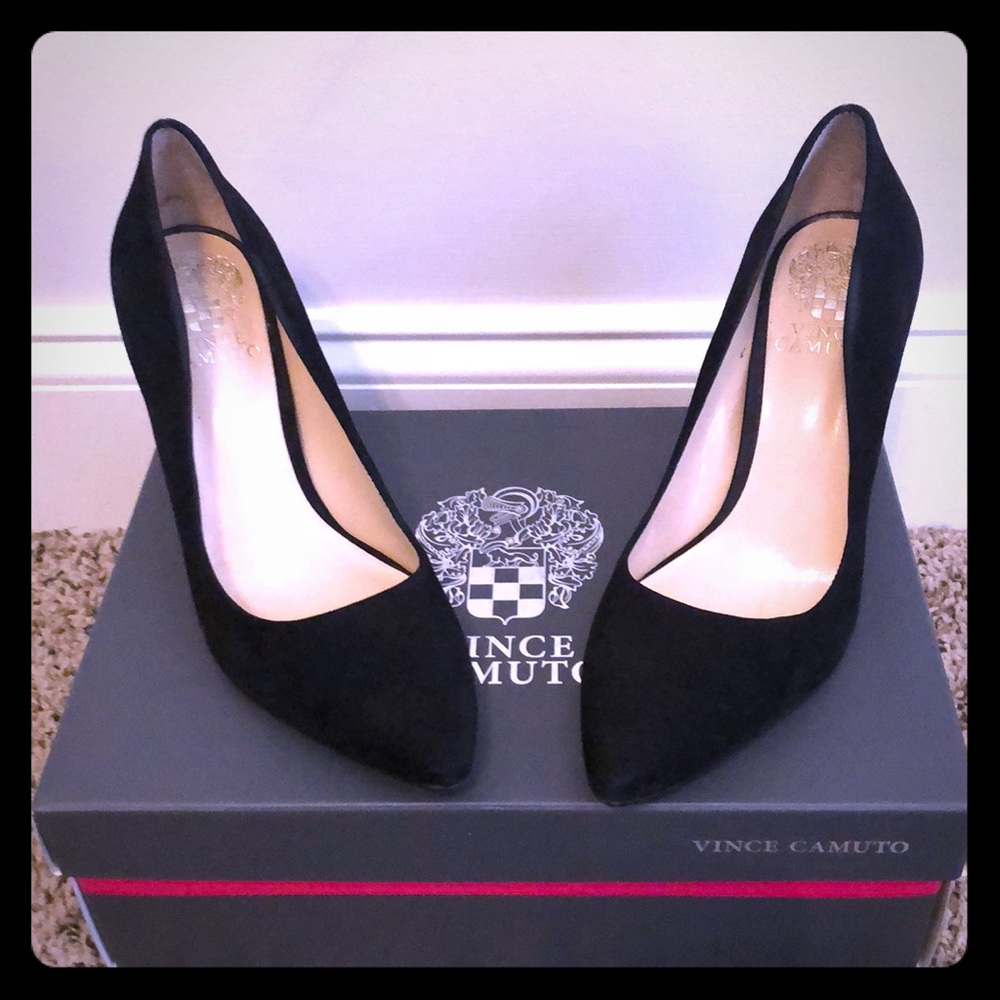 Vince Camuto Black Suede Heels